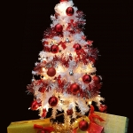 [4 ฟุต / 1.2 ม.] ต้นคริสมาสต์สีขาวพร้อมของตกแต่งธีมสีล้วน ต้นคริสมาสปลอมชนิดพุ่มหนา ต้นคริสต์มาสขนาดกลาง 4' / 1.2M Christmas Tree