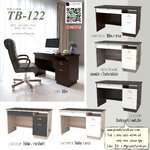 โต๊ะทำงานขนาด 120 ซม. หน้ากระจก รุ่น TB-122