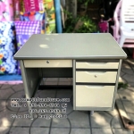 โต๊ะทำงานเหล็ก ยี่ห้อ อิลิแกนซ์ ขนาด 3 ฟุต พร้อมกระจก รุ่น TM3F