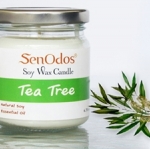 SenOdos เทียนหอม อโรม่า เทียนหอมสปา Tea Tree Scented Soy Candle Aroma 190 g. -กลิ่นทีทรีออยล์แท้
