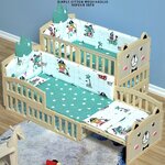 เตียงนอนไม้ สีเบจ ปรับขยายเตียงใหญ่ได้ B10145(W3)