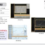 ชุด โฮมเธียเตอร์ สไตล์ Modern Luxury Collection ตู้โชว์วางทีวี ขนาด 300 ซม. รุ่น GT-302
