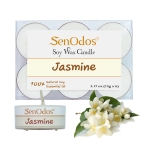 SenOdos เทียนหอม อโรม่า เทียนทีไลท์ Tealight Set Jasmine Soy Candles เทียนหอม อโรม่า - กลิ่นมะลิแท้ 15 g. (6 ชิ้น)