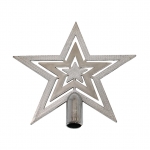 ดาวติดยอดต้นคริสต์มาสสีเงิน ดาวคริสต์มาส ดาวประดับตกแต่งต้นคริสต์มาส Silver Star Christmas (20 cm)