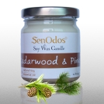 SenOdos เทียนหอม อโรม่า เทียนหอมสปา Cedarwood + Pine Scented Soy Candle Aroma 190 g - กลิ่นซีดาร์วูด + ไพน