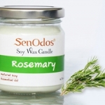 SenOdos เทียนหอม อโรม่า เทียนหอมสปา Rosemary Scented Soy Candle Aroma 190 g. -กลิ่นโรสแมรี่แท้