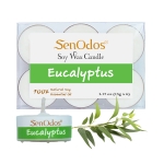 SenOdos เทียนหอม เทียนทีไลท์ อโรม่า Tealight Set Eucalyptus Scented Soy Candles Aroma - กลิ่นยูคาลิปตัสแท้ 15g. (6 PCS)