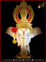 เศียรพระพิฆเนศ สีขาวมุก (เกรดพรีเมียม)