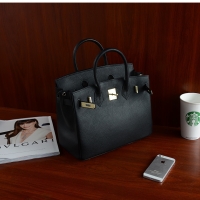 กระเป๋าหนังวัวแท้ ผู้หญิง ทรง Birkin bag (Size25cm)