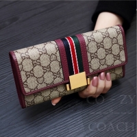 กระเป๋าตังค์ GS wallet Wine red