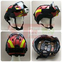 SET หมวกทรง Fast แบบปรับหลัง สีแดง