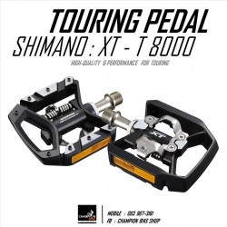 บันไดทัวร์ริ่งแบบ 2 หน้า SHIMANO : XT PD-T8000 TOURING PEDAL