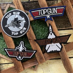 TopGun ตัวรีดติดเสื้อ อาร์มรีด อาร์มปัก ตกแต่งเสื้อผ้า หมวก กระเป๋า แจ๊คเก็ตยีนส์ Badge Embroidered Iron on Patch