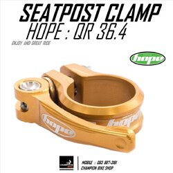 รัดหลักอาน แบบปลดเร็ว ขนาด 36.4 HOPE : QR SEATPORT CLAMP สีทอง