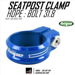 รัดหลักอาน ขนาด 31.8 HOPE : BOLT SEATPORT CLAMP สีน้ำเงิน