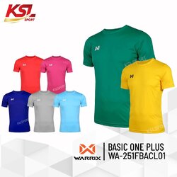 WARRIX เสื้อฟุตบอล เสื้อกีฬาคอกลมสีล้วนรุ่น Basic One Plus (WA-251FBACL01)