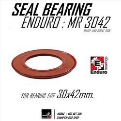 ซีลกันน้ำลูกปืนกะโหลก BB30 / ลูกปืนตลับเบอร์6808 ขนาด30x42mm (ข้างซ้าย-ขวา) ENDURO : MR-3042 *(NEW)* SEAL BEARING BOTTOM BRACKET FOR BB30