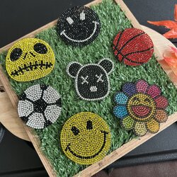 หน้ายิ้ม ดอกไม้ บอล เพชรวิบวับ คริสตัล ตัวรีดติดเสื้อ ตัวรีด ติดกระเป๋า ติดหมวก ติดแจ๊คเก็ต Rhinestone Crystal Patch