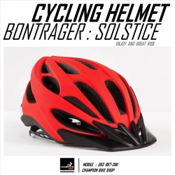 หมวกจักรยาน BONTRAGER : SOLSTICE CYCLING HELMET สีแดงด้าน