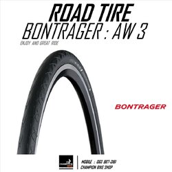 ยางเสือหมอบ BONTRAGER : AW3 700x25 HARD-CASE ROAD BIKE TIRE