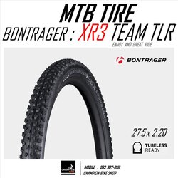 ยางเสือภูเขา BONTRAGER : XR3 27.5x2.20 TLR TEAM ISSUE TRAIL TIRE ขอบพับ