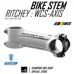 คอแฮนด์จักรยาน สเต็ม RITCHEY WCS AXIS WHITE STEM -+6 Deg. / 100mm / สีขาวเงา