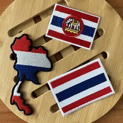 ธงชาติไทย Thailand ตัวรีดแบบปัก อาร์มปัก ตัวรีดติดเสื้อ ตัวรีด ติดกระเป๋า ติดหมวก ติดแจ๊คเก็ต Badge Iron on Embroidered Patch