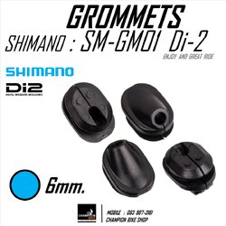 จุกยางร้อยสายไฟ Di-2 สายเกียร์ไฟฟ้าเข้าเฟรม ขนาด 6mm SHIMANO Di2 SM-GM01 GROMMETS Di-2