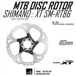 ใบดิสXT 6รู 180mm เสือภูเขา SHIMANO : XT SM-RT86 6-BOLT DISC ROTOR (1ใบ)