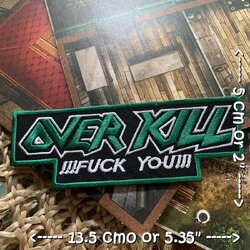 Overkill วงดนตรี ร็อค เฮฟวี่เมทัล พังค์ ตัวรีดแบบปัก อาร์มปัก ตัวรีดติดเสื้อ ตัวรีด ติดกระเป๋า ติดหมวก ติดแจ๊คเก็ต Rock Iron on Embroidered Patch