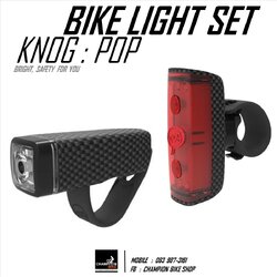 ชุดไฟหน้า+ไฟท้ายจักรยาน KNOG : POP BIKE LIGHT SET