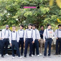 ชุดเพื่อนเจ้าบ่าว (เสื้อเชิ้ต+กางเกงขายาว+สายเอี๊ยม/โบว์)