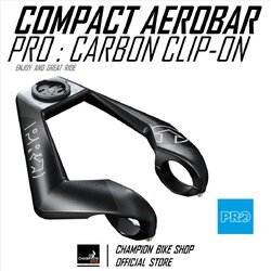 แอโร่บาร์เสือหมอบ แอโร่บาร์กราเวล แอโร่บาร์เสือภูเขา ไตรบาร์ PRO : COMPACT CARBON CLIP-ON AEROBAR / TRI-BAR ROAD,TRIATHLON, TT BIKE, AEROBAR ROAD, AEROBAR GRAVEL, AEROBAR MTB