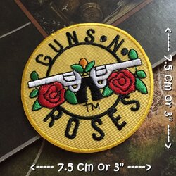 Guns N Roses วงดนตรี ร็อค เฮฟวี่เมทัล พังค์ ตัวรีดแบบปัก อาร์มปัก ตัวรีดติดเสื้อ ตัวรีด ติดกระเป๋า ติดหมวก ติดแจ๊คเก็ต Rock Iron on Embroidered Patch