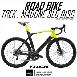 จักรยานเสือหมอบ TREK MADONE SL 6 DISC AERO ROAD BIKE - 2021 สีดำด้าน-เหลืองนีออน