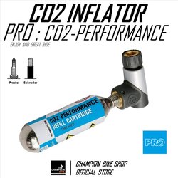 สูบCO2 สูบลมจักรยานCO2 PRO : CO2 PERFORMANCE MICRO INFLATOR PRESTA & SCHRADER VALVES (CO2 INFLATOR TRIATHLON RACE)