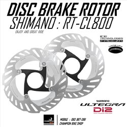 ใบดิสเบรคเสือหมอบ SHIMANO ULTEGRA RT-CL800 DISC BRAKE ROTOR 140mm (2ใบ หน้า+หลัง)