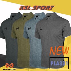 WARRIX เสื้อโปโล แขนสั้น รุ่นใหม่ สีพื้น วาริกซ์ WA-PLA331 ผ้าไมโครโพลีเอสเตอร์ 100