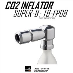 หัวเติมลมหลอดก๊าซCO2 จักรยาน SUPER-B : TB-FP08 CLEVER CO2 INFLATOR