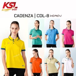 ใหม่!! เสื้อโปโลผู้หญิง CADENZA (คาเดนซ่า) รุ่น CDL-8Y Women ผ้า Micro polyester 100%