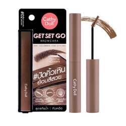Cathy Doll Get Set Go Browcara 3.2g #02 CARAMEL BROWN เคที่ดอลล์ มาสคาร่าย้อมสีคิ้ว เก็ตเซ็ทโกบราวคาร่า 3.2g สี 02 CARAMEL BROWN