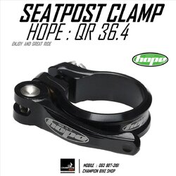 รัดหลักอาน แบบปลดเร็ว ขนาด 36.4 HOPE : QR SEATPORT CLAMP สีดำ