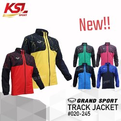 ใหม่ Grand sport เสื้อแทร็คสูท Tracksuit แกรนด์สปอร์ต แจ็คเก็ต แทรคสูท รหัส 20-245 (020245) สีกรมน้ำเงิน/เขียวเทา/เหลืองกรม/ฮอตพิ้งค์/ฟ้าดำ/แดงดำ