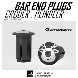 จุกปิดปลายแฮนด์ CRODER : TOUCH - HANDLEBAR END PLUGS ลาย REINDEER