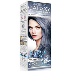 CAREBEAU GALAXY HAIR COLOR CREAM #G07 Ash Blue Galaxy 100 G. ครีมเปลี่ยนสีผมแคร์บิว กาแลคซี่ แฮร์ คัลเลอร์ ครีม 100 g. ไม่มีแอมโมเนีย และ ไฮโดรเจน เปอร์ออกไซด์ G07-สีเทาน้ำเงิน