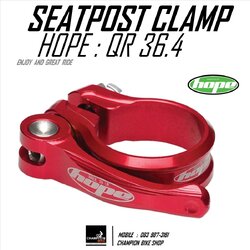 รัดหลักอาน แบบปลดเร็ว ขนาด 36.4 HOPE : QR SEATPORT CLAMP สีแดง