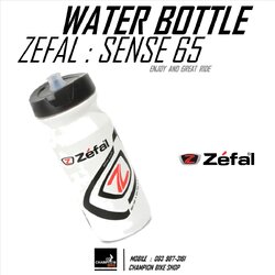 ขวดน้ำจักรยาน ZEFAL : SENSE 65 WATER BOTTLE 650 ml. สีขาว-ดำ-แดง