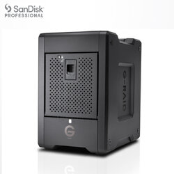 G-RAID SHUTTLE SSD 8TB ,16TB, 32TB (SDPS24H) Transportable, 8-bay External Solid State Drive; Thunderbolt 3 and USB-C; hardware RAID; up to 2800MB/s read SanDisk Professional
