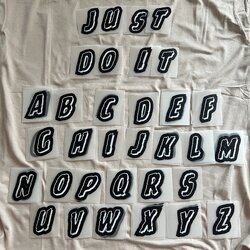 ตัวรีดติดเสื้อ ตัวรีดตัวอักษร แนวสตรีท แบบสติกเกอร์ รีดแล้วลอก สกรีนลาย ตัวรีดDFT DTF ART Alphabet Letter