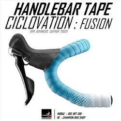 ผ้าพันแฮนด์เสือหมอบ CICLOVATION : FUSION SERIES HANDLEBAR TAPE สีฟ้าด้าน-ขาวด้าน